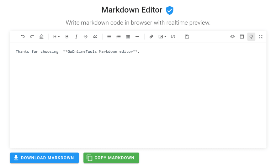 markdown editor